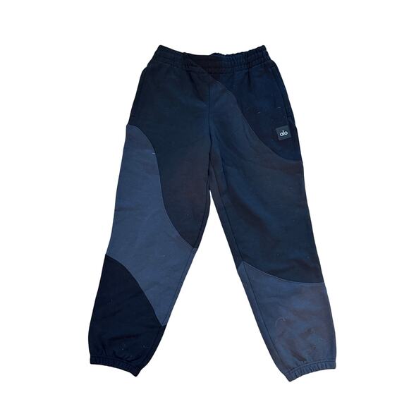 $148 Alo Yoga Make Waves Unisex Style Sweatpant Vintage Black Tonal size Medium - Picture 5 of 7